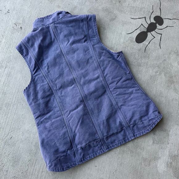 Vintage Y2K Carhartt WOMENS WV001 DBK blue work wear vest - Picture 2 of 3